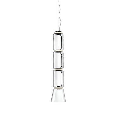Cylindrical Clear Glass Chandelier - LUUGAA