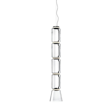 Cylindrical Clear Glass Chandelier - LUUGAA