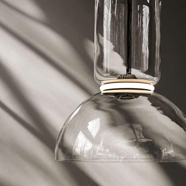 Cylindrical Clear Glass Chandelier - LUUGAA