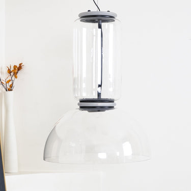 Cylindrical Clear Glass Chandelier - LUUGAA