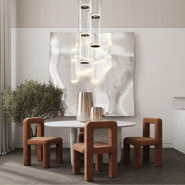 Cylindrical Clear Glass Chandelier - LUUGAA