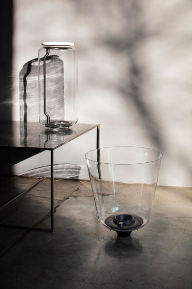 Cylindrical Clear Glass Chandelier - LUUGAA