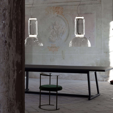Cylindrical Clear Glass Chandelier - LUUGAA