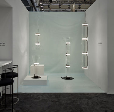 Cylindrical Clear Glass Chandelier - LUUGAA