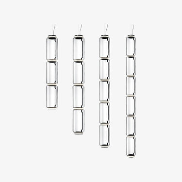 Cylindrical Clear Glass Chandelier - LUUGAA