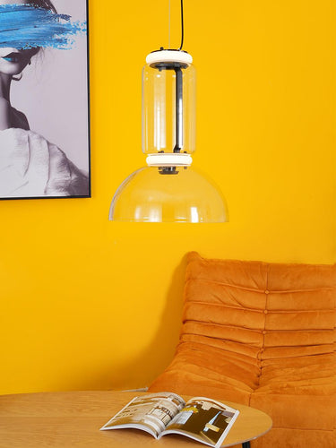 Cylindrical Clear Glass Chandelier - LUUGAA