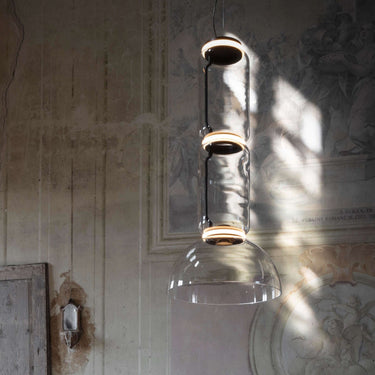 Cylindrical Clear Glass Chandelier - LUUGAA