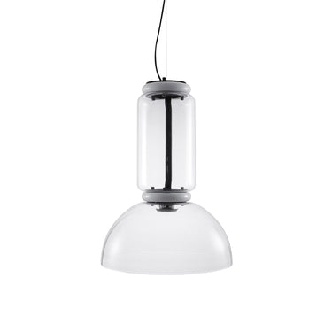 Cylindrical Clear Glass Chandelier - LUUGAA