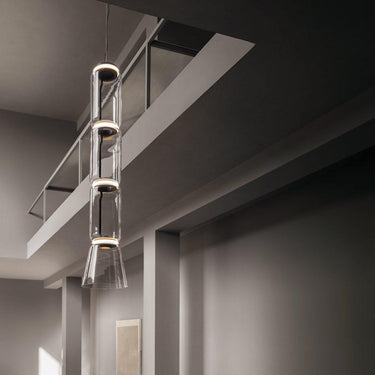 Cylindrical Clear Glass Chandelier - LUUGAA