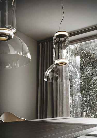 Cylindrical Clear Glass Chandelier - LUUGAA