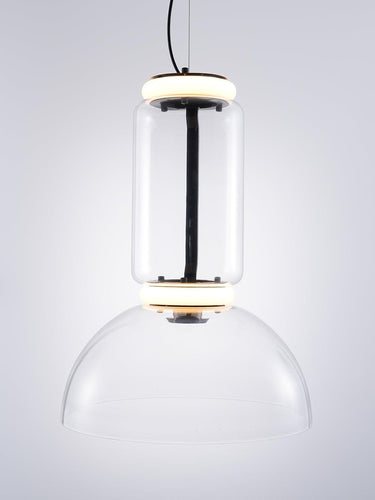 Cylindrical Clear Glass Chandelier - LUUGAA