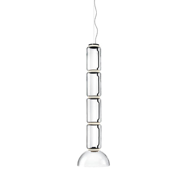 Cylindrical Clear Glass Chandelier - LUUGAA