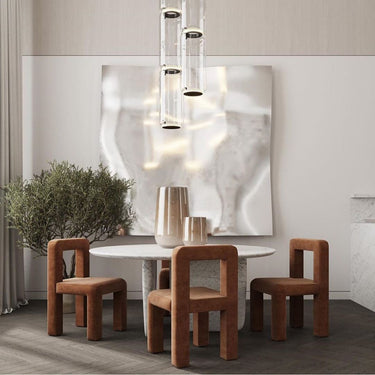 Cylindrical Clear Glass Chandelier - LUUGAA