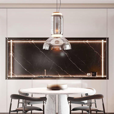 Cylindrical Clear Glass Chandelier - LUUGAA