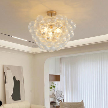 3-Light Golden Globe Chandelier B