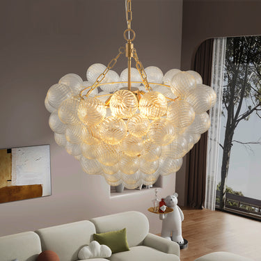 6-Light Golden Globe Chandelier