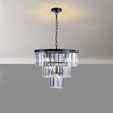 Dante Black Crystal Chandelier - LUUGAA