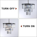 Dante Black Crystal Chandelier - LUUGAA
