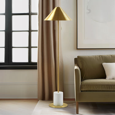 Gold & White Modern Iron Floor Lamp