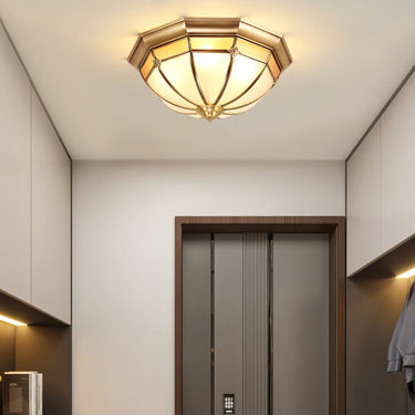 Dome Brass Flush Ceiling Lamp - LUUGAA