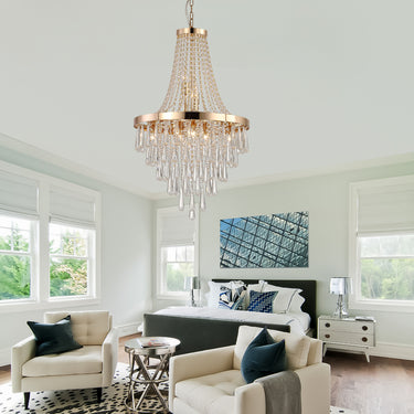 Modern Light Luxury Golden Crystal Chandelier