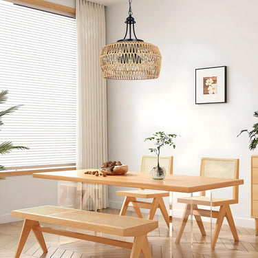 Earth Light Rattan Woven Pendant Light - LUUGAA