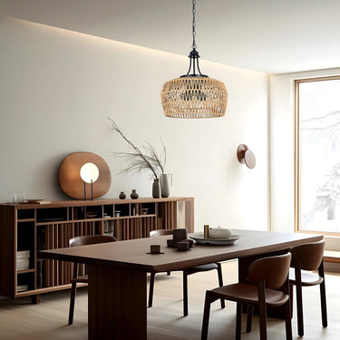 Earth Light Rattan Woven Pendant Light - LUUGAA