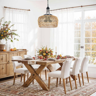 Earth Light Rattan Woven Pendant Light - LUUGAA
