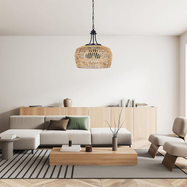 Earth Light Rattan Woven Pendant Light - LUUGAA