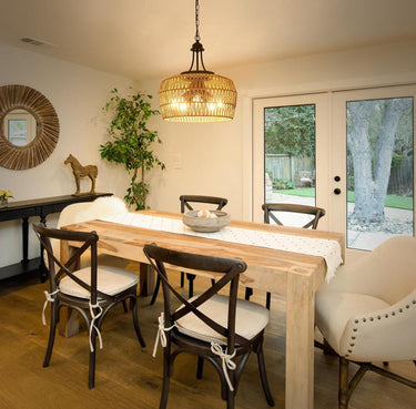 Earth Light Rattan Woven Pendant Light - LUUGAA