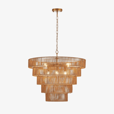 Eden Glow Rattan Woven Pendant Light - LUUGAA