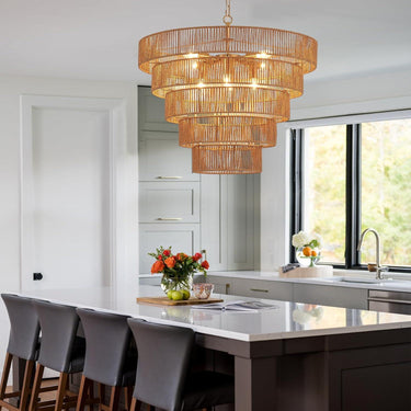 Eden Glow Rattan Woven Pendant Light - LUUGAA