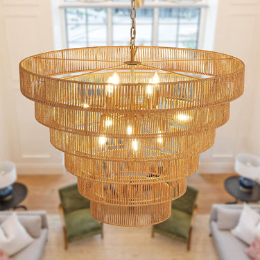 Eden Glow Rattan Woven Pendant Light - LUUGAA