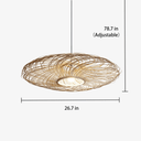Elegant Rattan Woven Pendant Light - LUUGAA