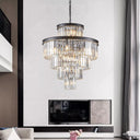 Elysian Black Crystal Chandelier - LUUGAA