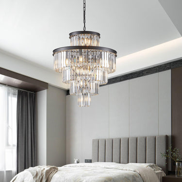 Elysian Black Crystal Chandelier - LUUGAA