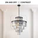 Elysian Black Crystal Chandelier - LUUGAA