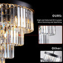Elysian Black Crystal Chandelier - LUUGAA