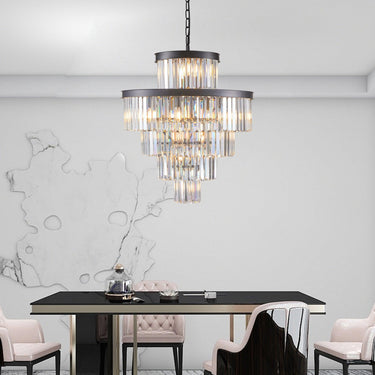 Elysian Black Crystal Chandelier - LUUGAA
