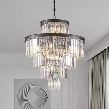 Elysian Black Crystal Chandelier - LUUGAA
