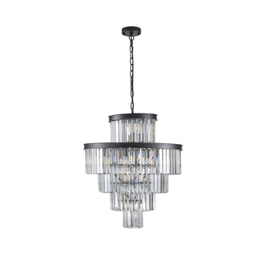 Elysian Black Crystal Chandelier - LUUGAA