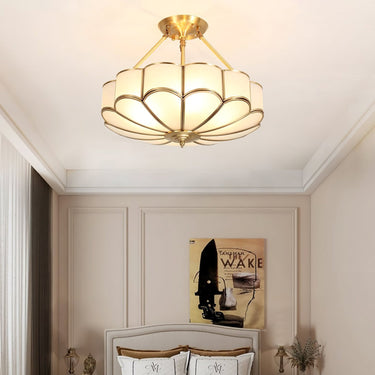 Flower Shape Glass Ceiling Light - LUUGAA