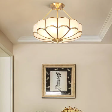 Flower Shape Glass Ceiling Light - LUUGAA