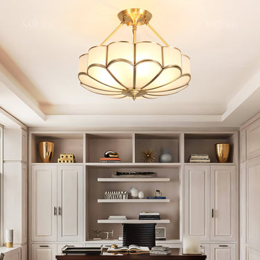 Flower Shape Glass Ceiling Light - LUUGAA