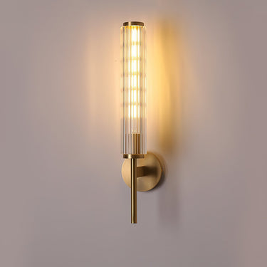 Glass Linear Brass Wall Light - LUUGAA