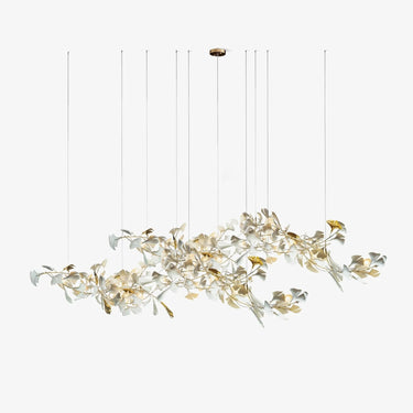 Gold White Leaves Combination Ginkgo Chandeliers - LUUGAA