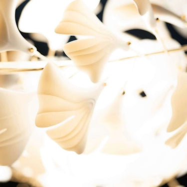 Gold White Leaves Combination Ginkgo Chandeliers - LUUGAA