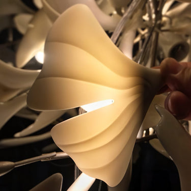 Gold White Leaves Combination Ginkgo Chandeliers - LUUGAA