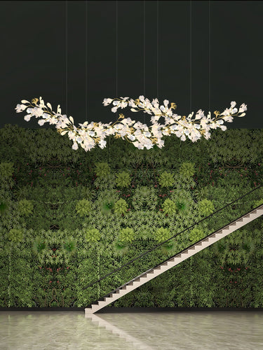 Gold White Leaves Combination Ginkgo Chandeliers - LUUGAA