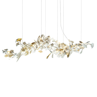 Gold White Leaves Combination Ginkgo Chandeliers - LUUGAA